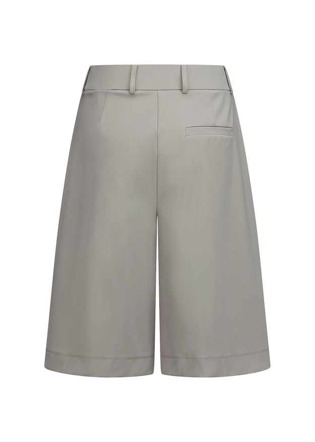 Shorts, Weitbeinige Hose, Kniebündig, Bermuda, Grau