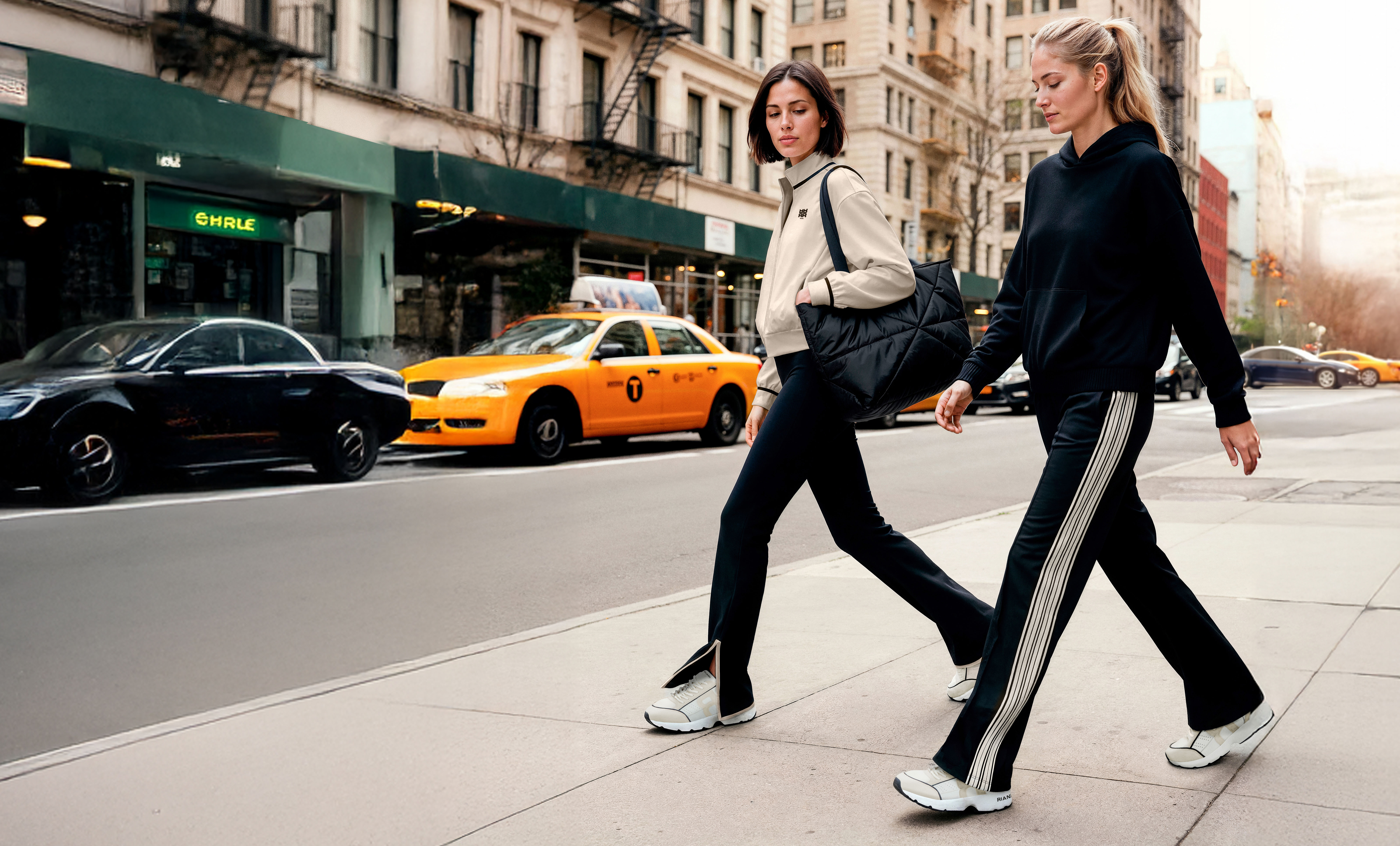 Person, Gehen, Fußgänger, Auto, Handtasche