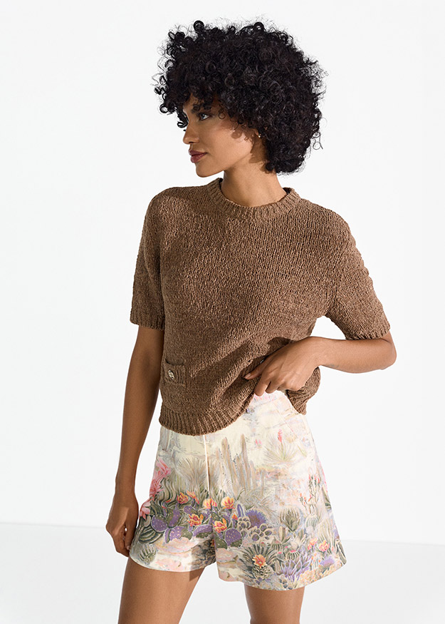 Bekleidung, Strickwaren, Pullover, Kurze Hosen