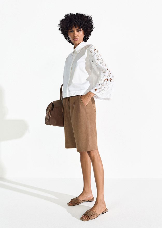 Bluse, Kleidung, Rock, Sandale, Langarm