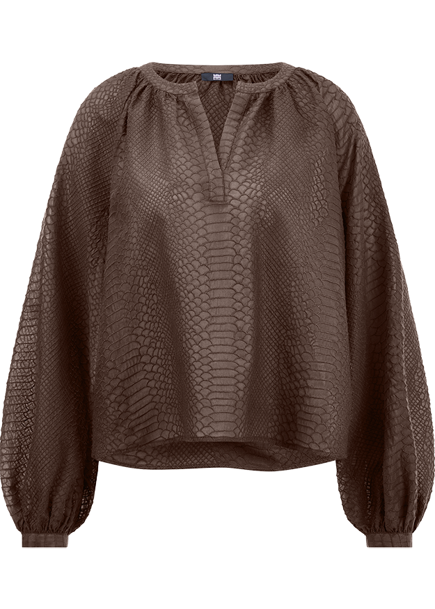 Blouse with Balloon Sleeves