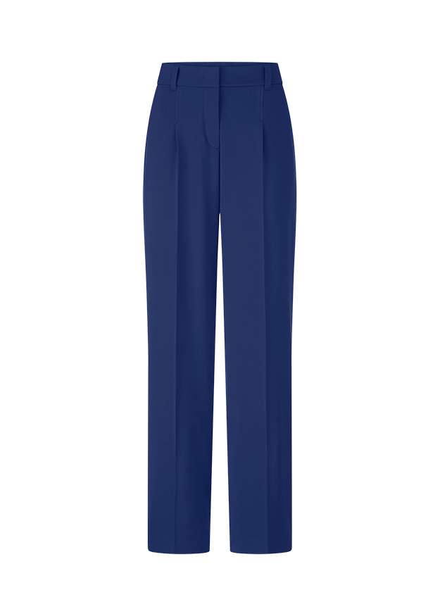 hose, lange, blau, hochtailliert, nahtloser bund