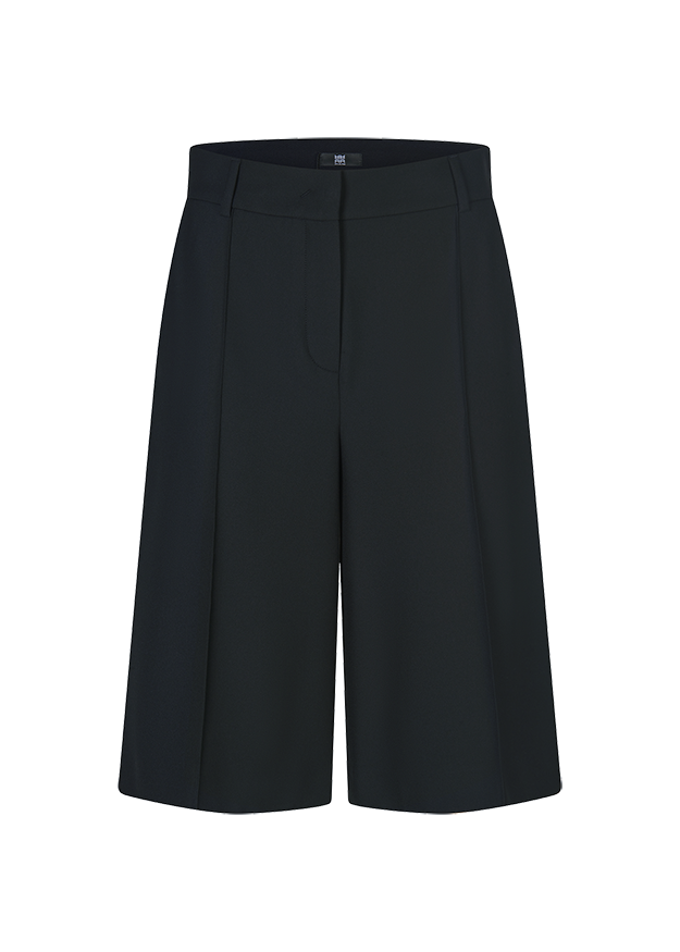 hose, culotte, schwarz, weites bein, hoch waisted