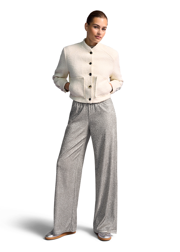 Glittery Fabric Trousers