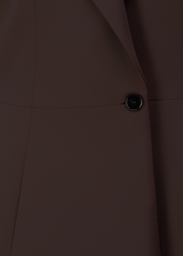 blazer, einfarbig, knopf, revers, jacke