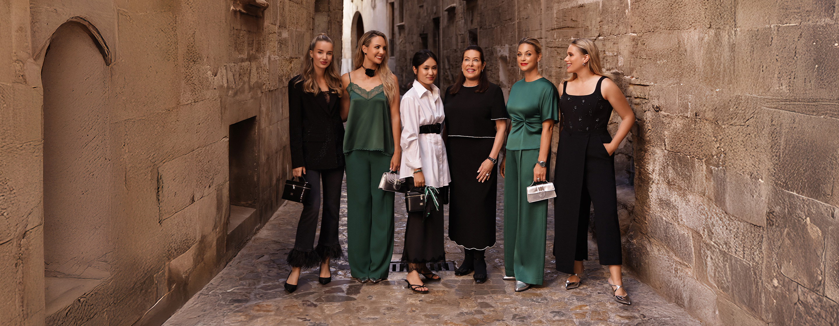 Kleid, Formelle Kleidung, Gruppenschuss, Abendkleid, Gesicht