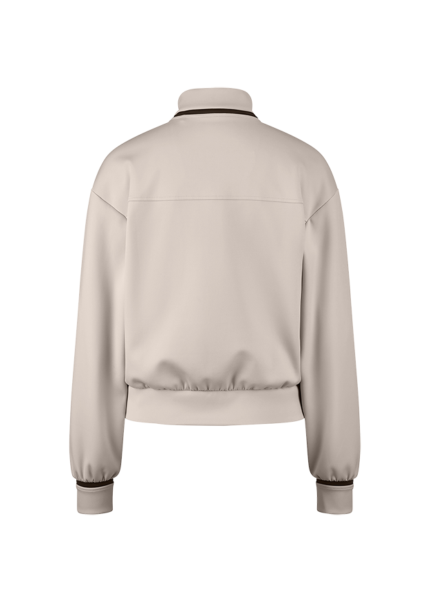 Jacke, Bomber, Beige, Langarm, Rückseite