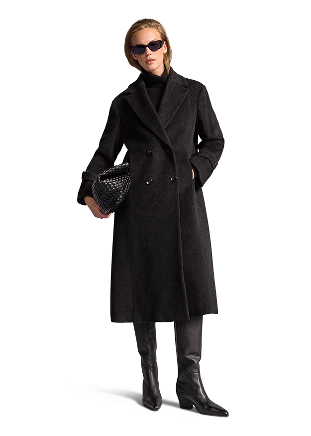 Long Alpaca-Blend Coat
