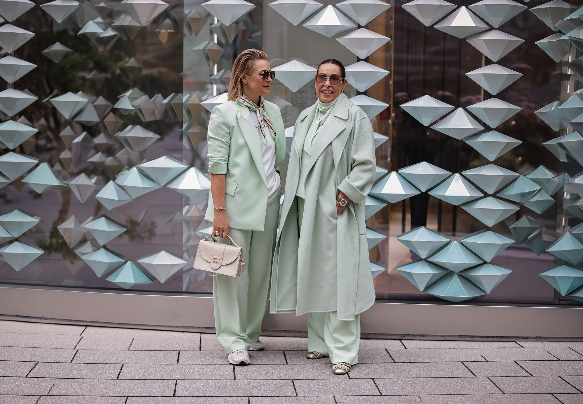 Outfit, Suit, Pastell, Mantel, Schuhe