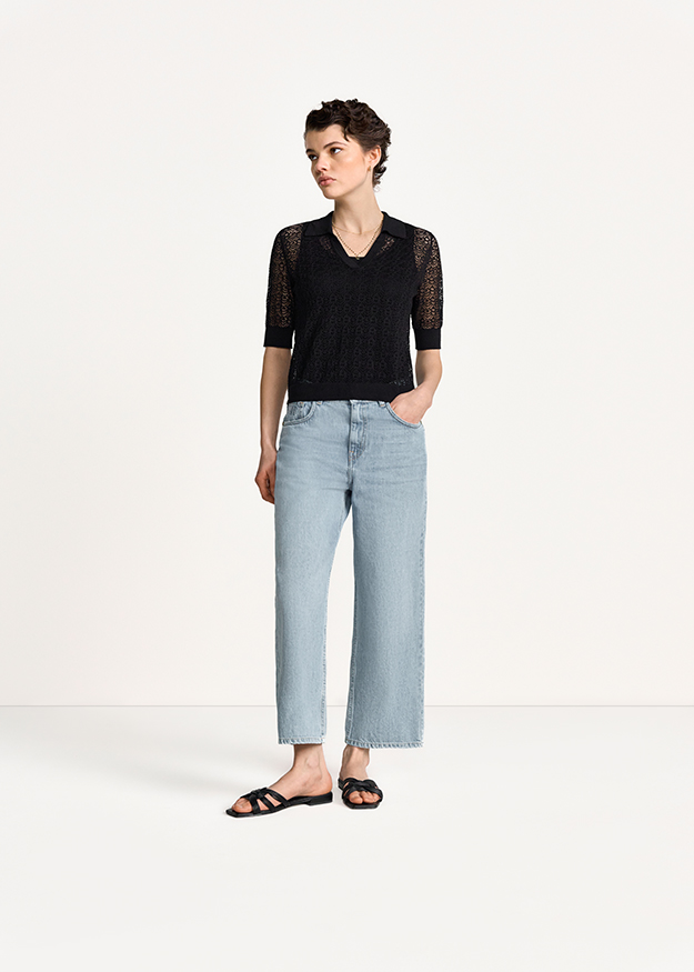 Hosen, Sandale, Jeanshose, Person, Bluse