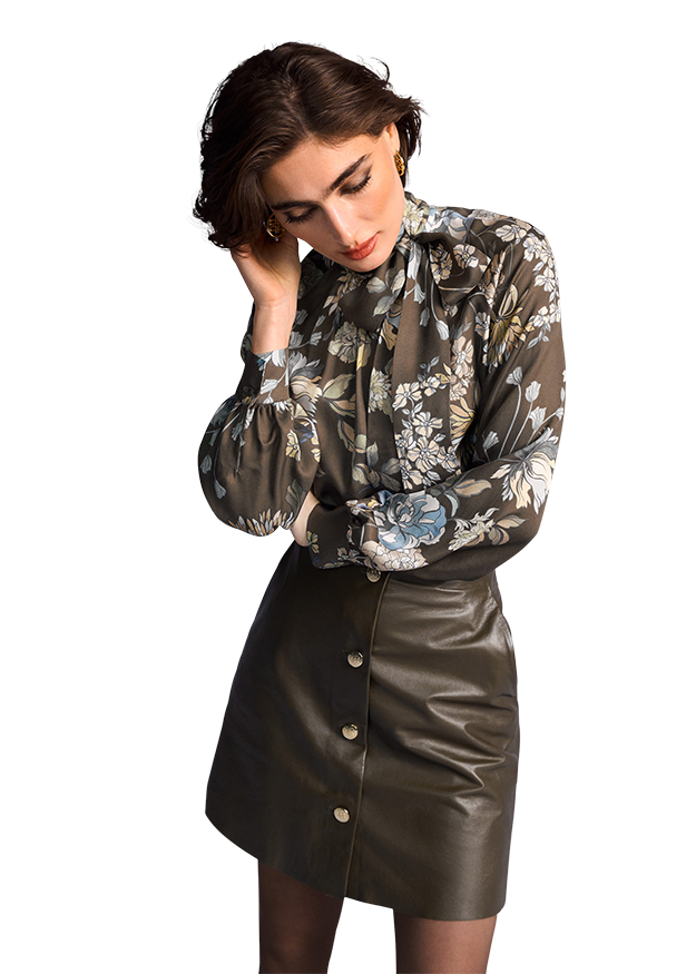 Blouse with Floral Print