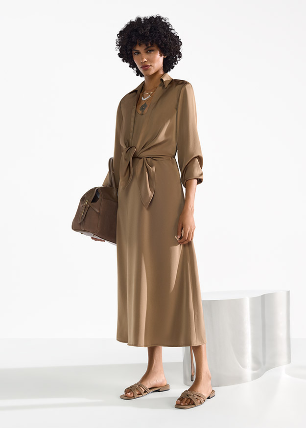 Kleid, Modisch, Mantel, Sandale, Person