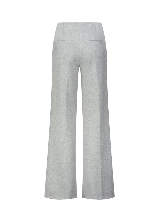 Hose, Weite Bein, Grau, Stoffhose, Garniturpants
