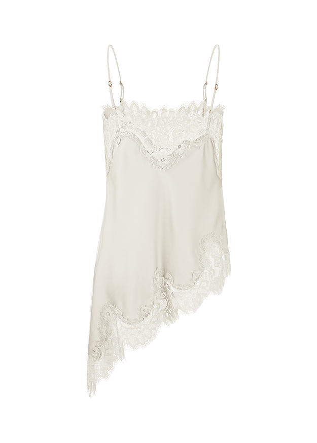 Nachtkleid, Chemise, Spitzenverzierung, Weiß, Spitze
