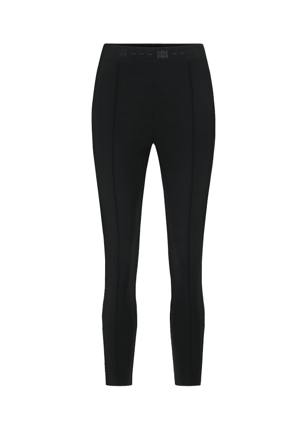 Hose, Leggings, Schwarz, Paspel, Elastisch