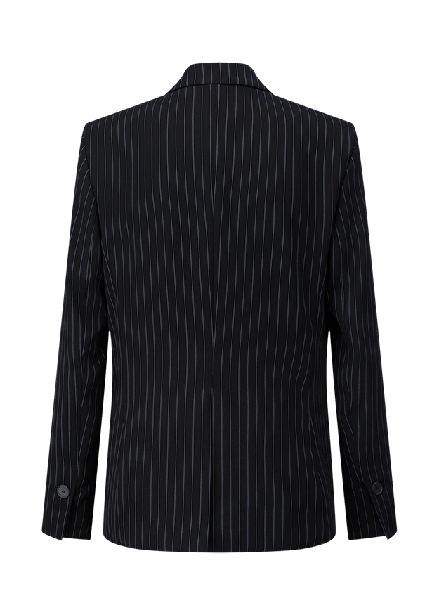 Anzugjacke, Nadelstreifen, dunkel, Blazer, Knopfverschluss
