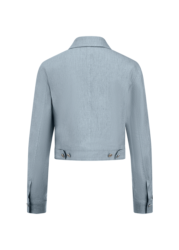 jacke, kurzjacke, denim, blau, revers