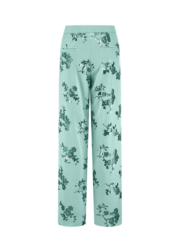 Hose, Hosen mit Muster, Floral, Gerade Passform, Palazzo