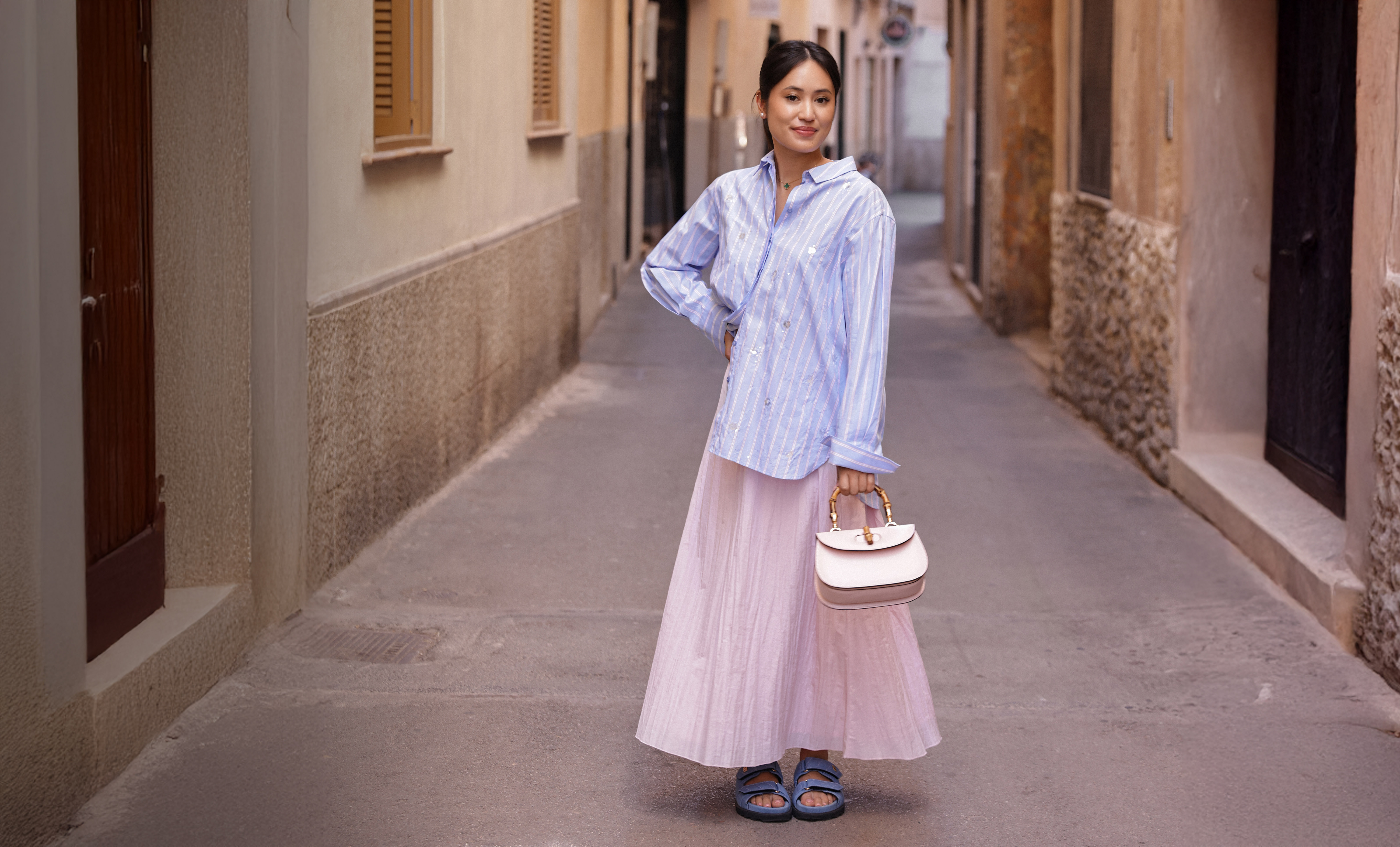 Langarm, Kleid, Erwachsener, Person, Frau