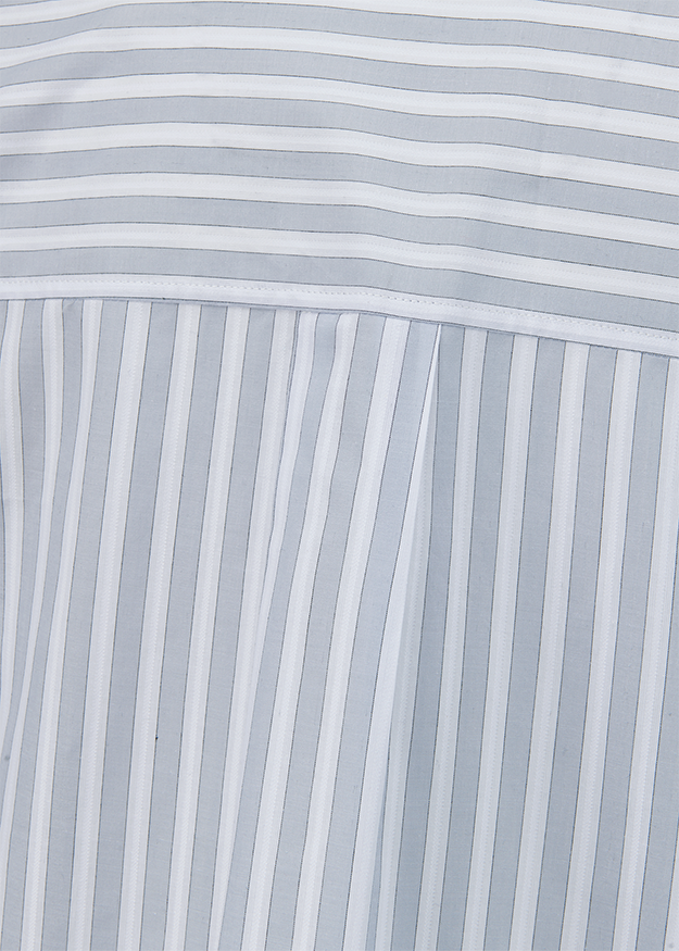 shirt, striped, blue, button-down, collar