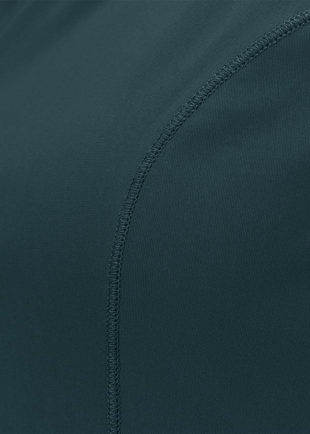Dunkelgrün, Rundnaht, Stretchstoff, Kunststoff/Trikot, Nahtdetail