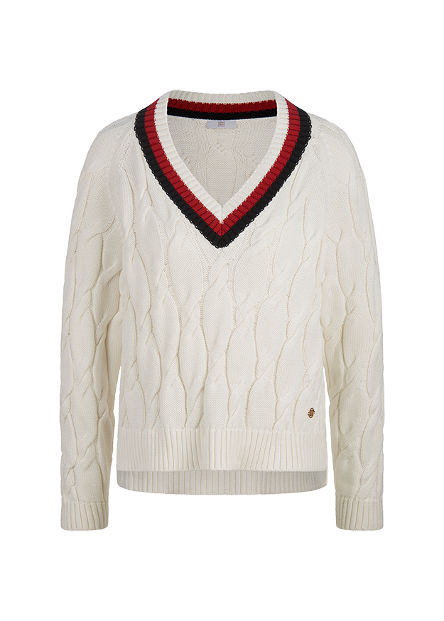 Knitted Jumper with V-Neck Knitted Jumper with V-Neck