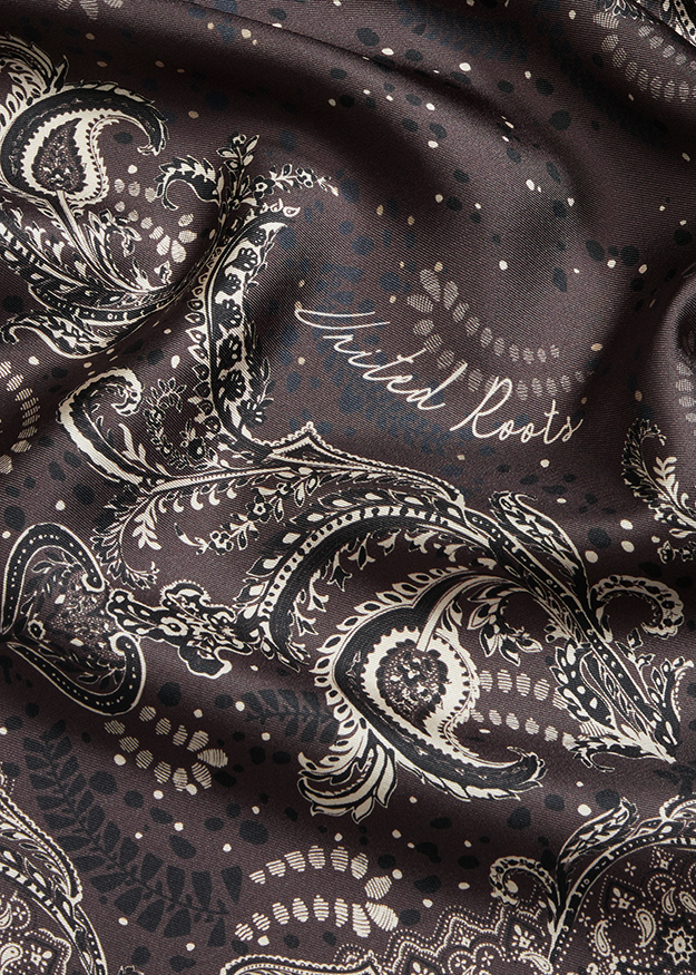 Bandana, Paisley, Schal, Muster, Dunkelbraun