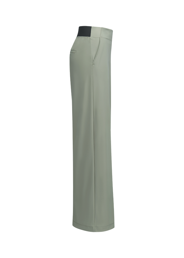 Hose, Hauptfarbe Grau?, Glatter Stoff, Seitliche Tasche, Breiter Bund