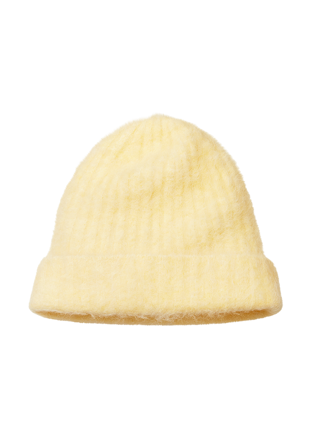 Beanie, Warmer Hut, Gestrickte Mütze, Fleece-Futter, Creme Farbe