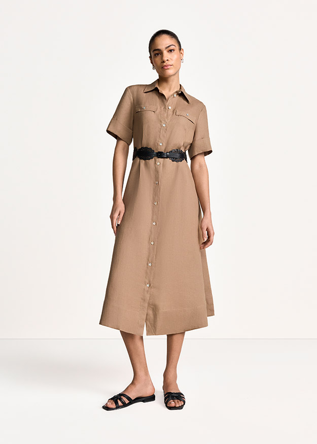 Bekleidung, Kleid, Mantel, Schuhe, Sandale