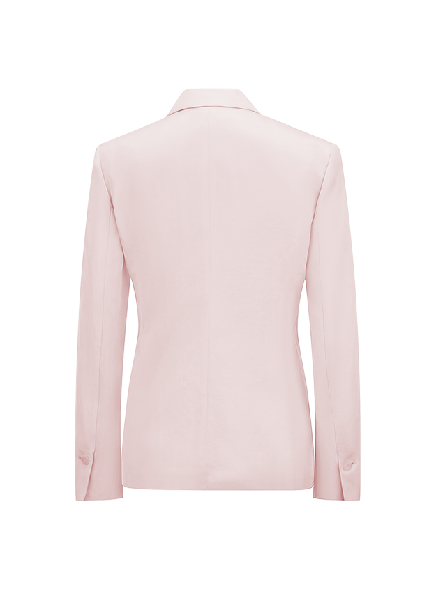 Blazer, Rückenansicht, Langarm, Hemdjacke, Pastellrosa