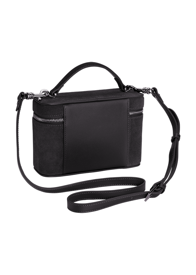 Handtasche, Crossbody, Schwarz, Reißverschluss, Schultertasche