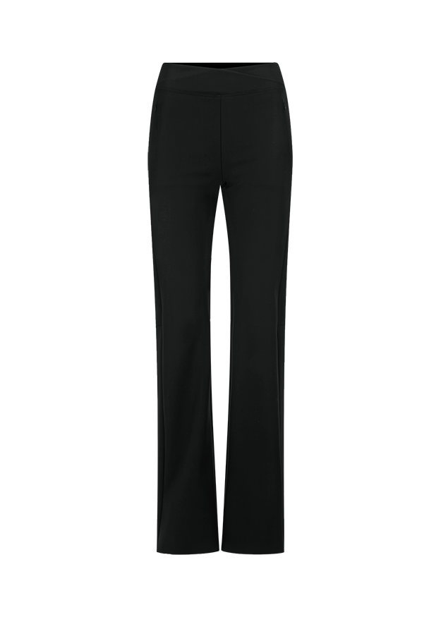 Hose, Schwarz, Flare, Sommer-/Alltags-Hose, Einfache Passform