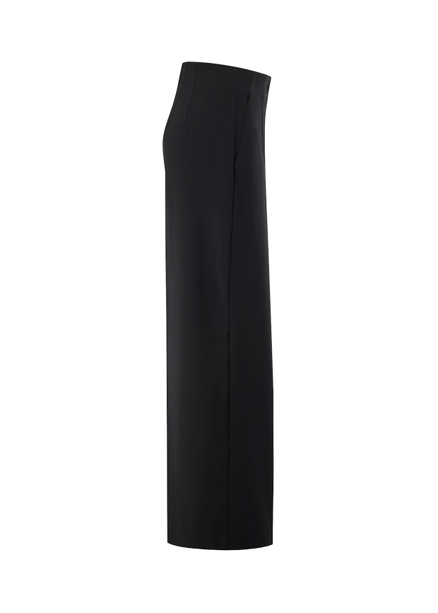 Schwarze Hose, Weites Bein, Lange Hose, Bügelfalte