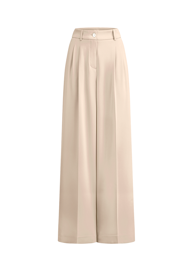 Wide Fit Trousers with Pleats