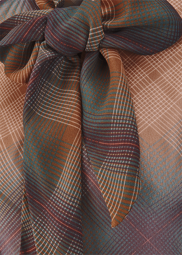 Schal, Karomuster, Plaid, Knoten, Stoff