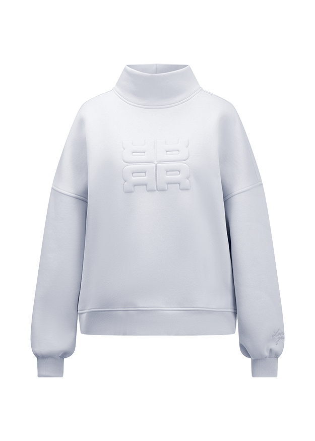 Sweatshirt with Stand-Up Collar