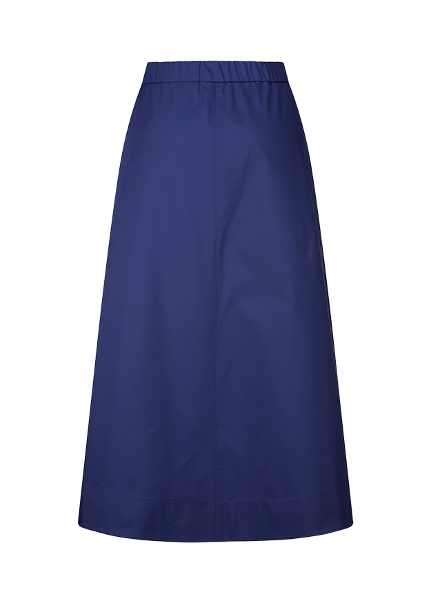 rock, skirt, mid-length, blue, elastic waist