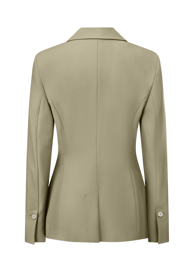 Blazer, Beige, Kleidung, Sakko, Rückenansicht