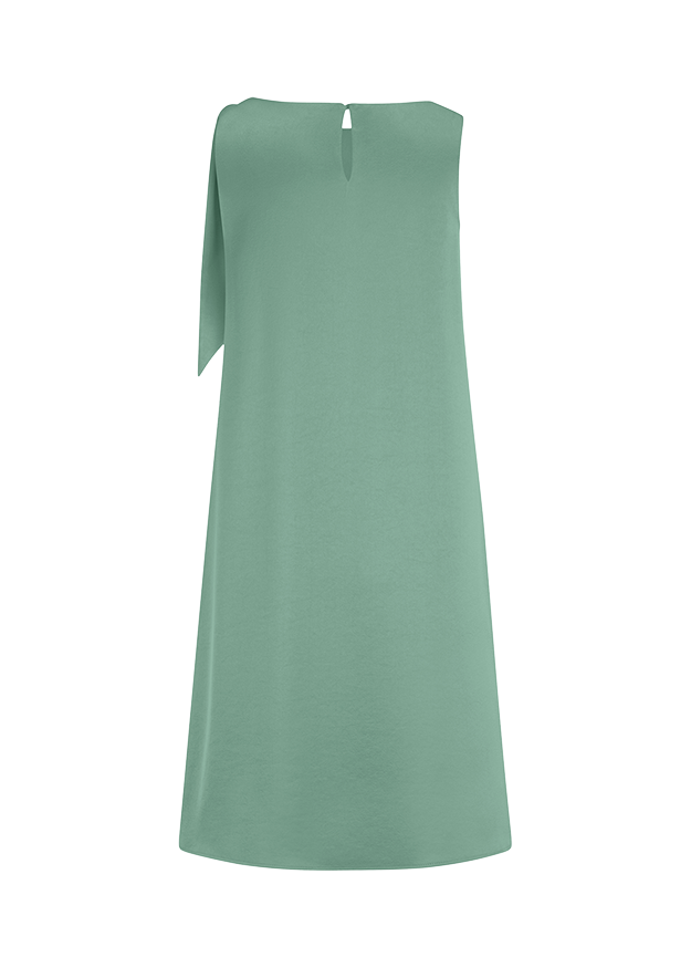 Maxi-Kleid, Eintragungsärmel, Einfarbig, Grün, Kleid