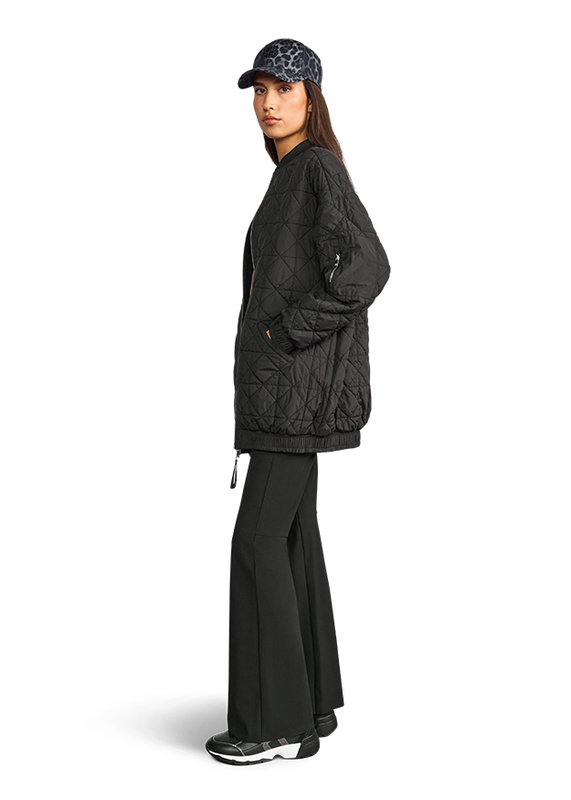 Damjacke, Quilted, Schwarz, Luftige Jacke, Seitentaschen