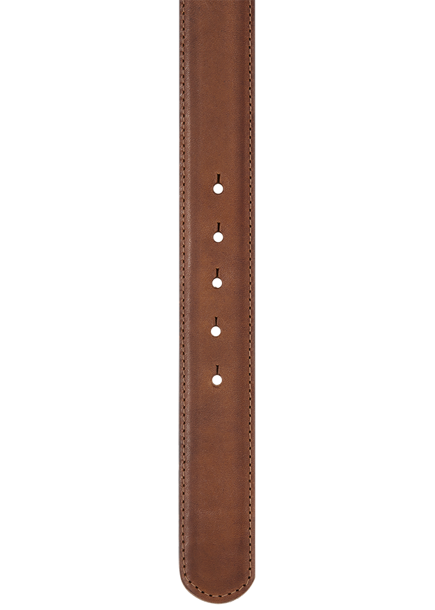 Gürtel, Leder, Braun, Lang, Lochmuster