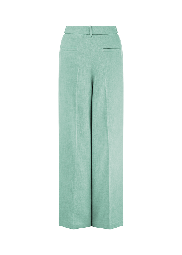 Hose, Palazzo, Mint, Weißer Gürtel, Türkis