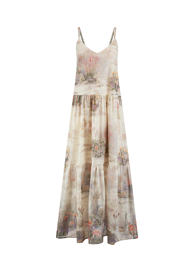 cactus maxi dress Rock & Roll Denim Women's Cactus Print Sleeveless Maxi Dress