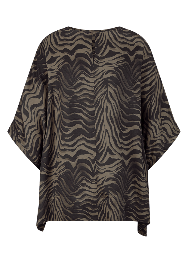Tigerstripes, Animalprint, Blusentop, loose fit, oversized