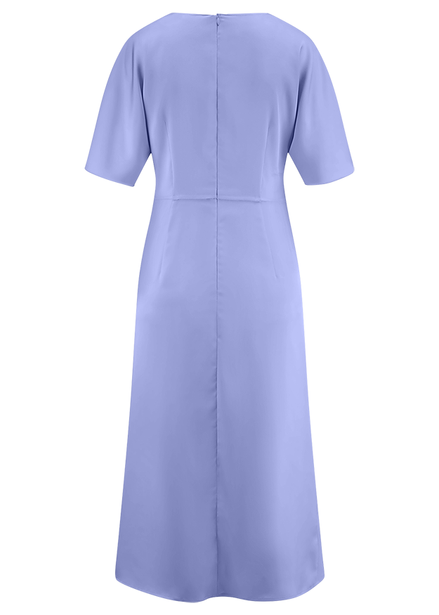 Kleid, Midikleid, A-Linie, Kurzarm, Violett