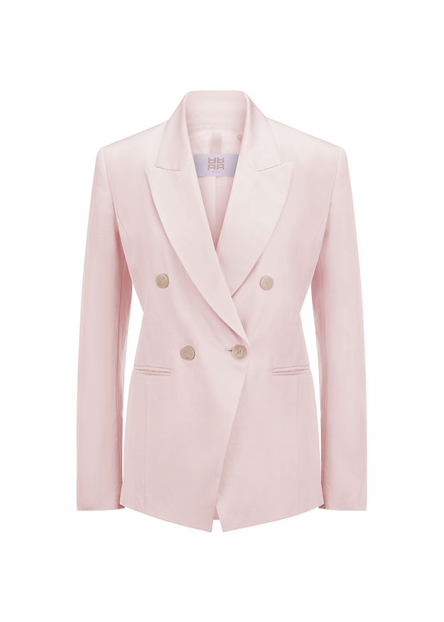 Blazer, Damen, Pastellrosa, Doppelreihiger, Jacket