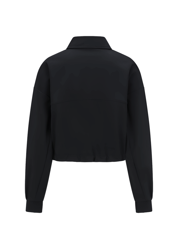 Jacke, Bomberjacke, Schwarz, Rückenansicht, Kragen