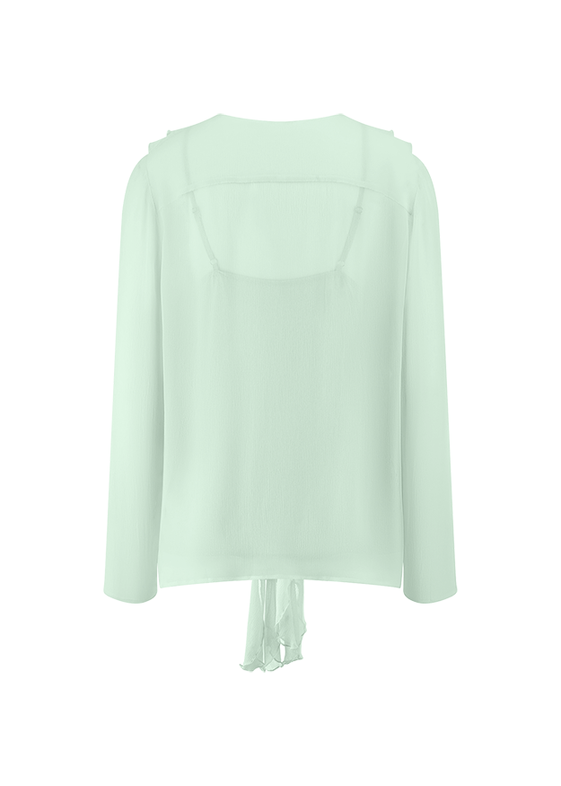 bluse, langarm, strassel, transparent, kauffertig