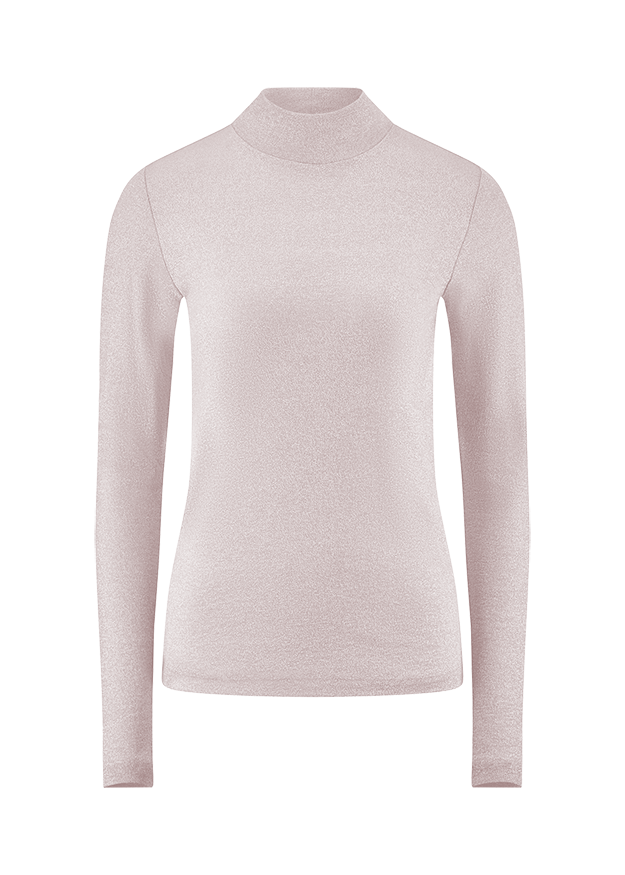 Long-Sleeved Shirt with Stand-Up Collar